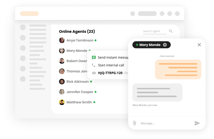 Interner Chat in Kundenservice-Software - LiveAgent