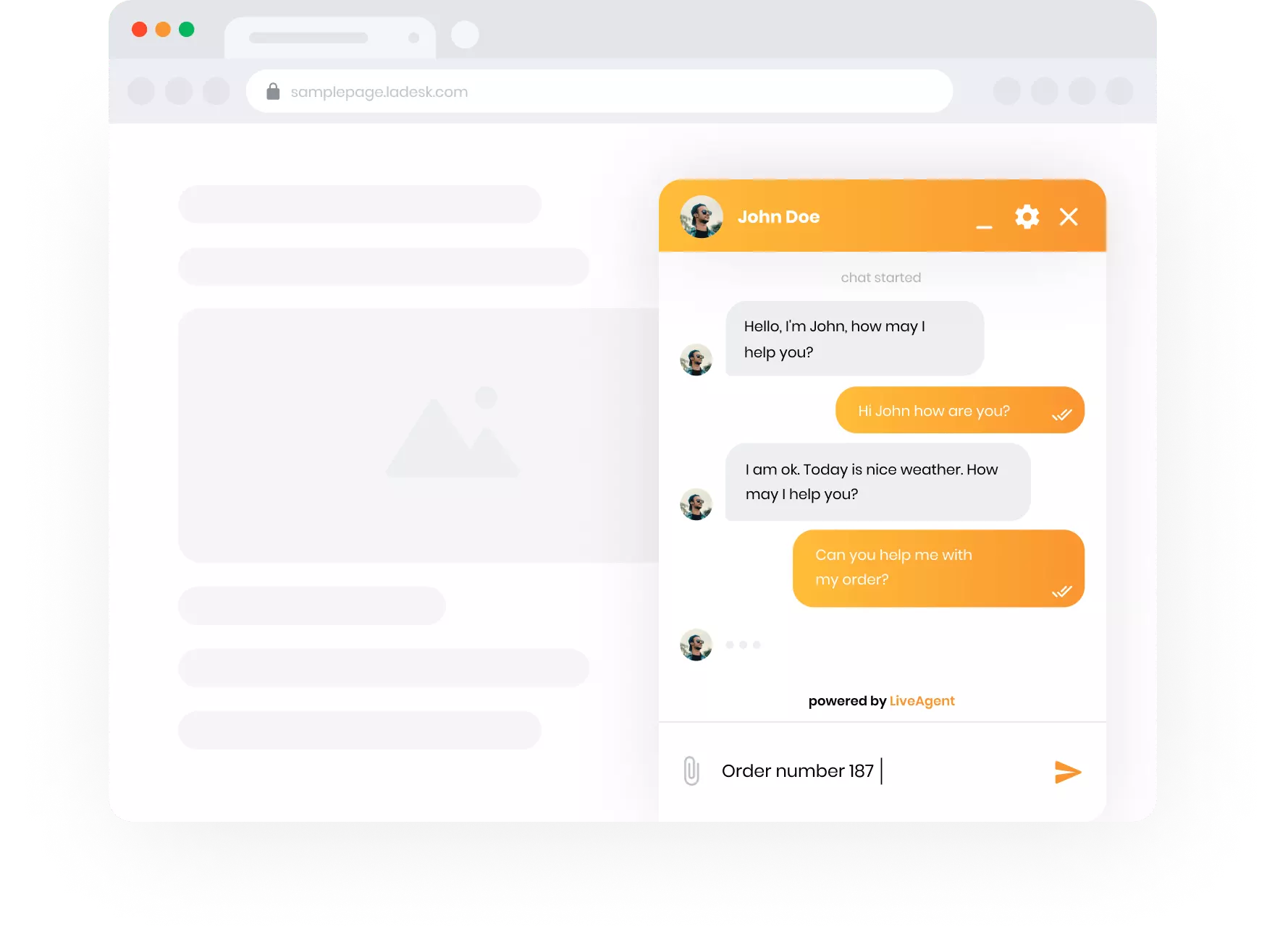 LiveAgent Live-Chat-Ansicht