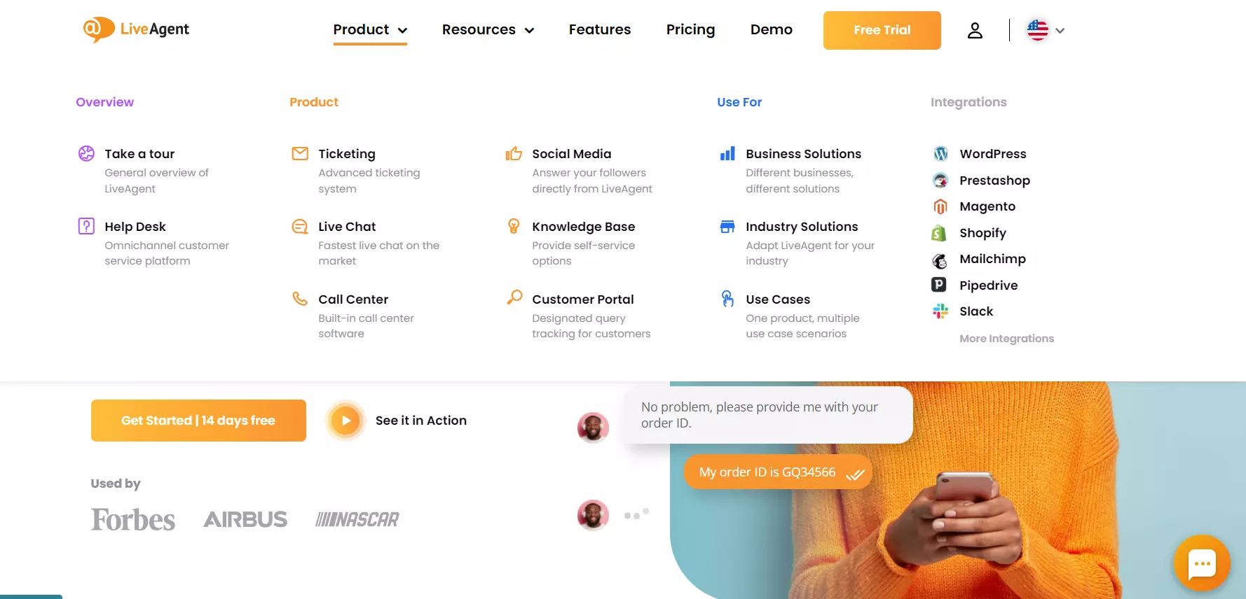 LiveAgent Überschrift