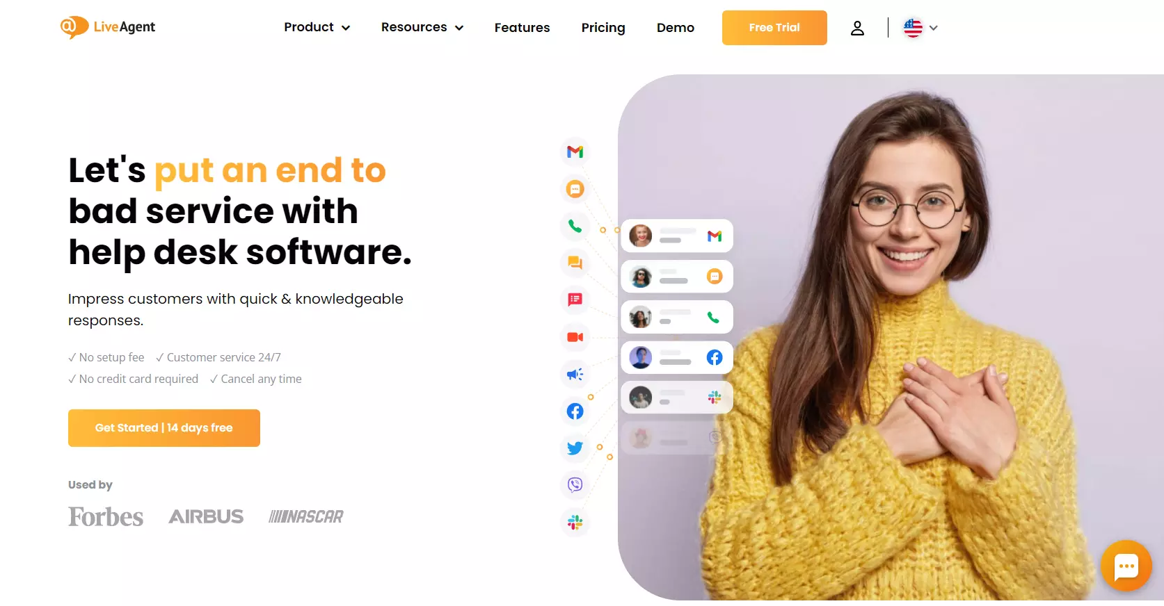 LiveAgent Helpdesk-Seite