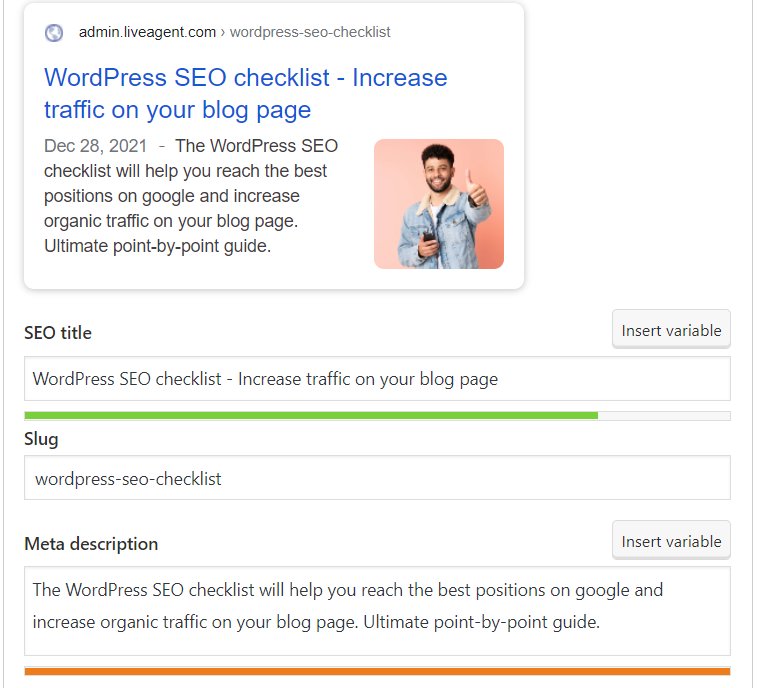 SEO-Titel und Meta-Beschreibung ausfüllen - Beispiel