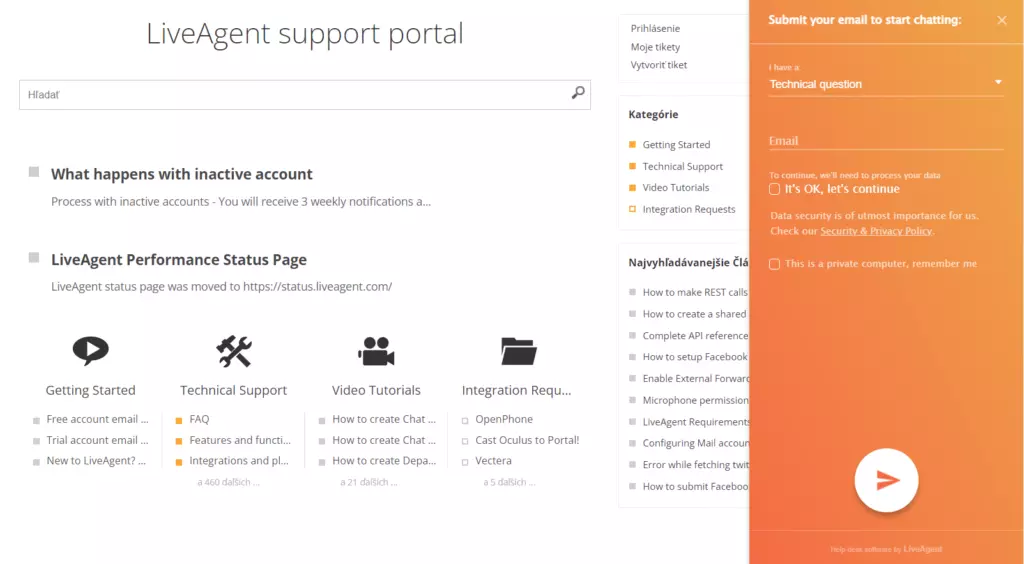 Live Agent Support-Portal
