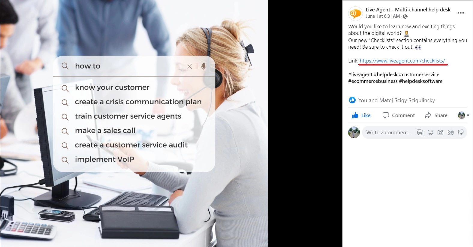 LiveAgent's Facebook-Vanity-URL