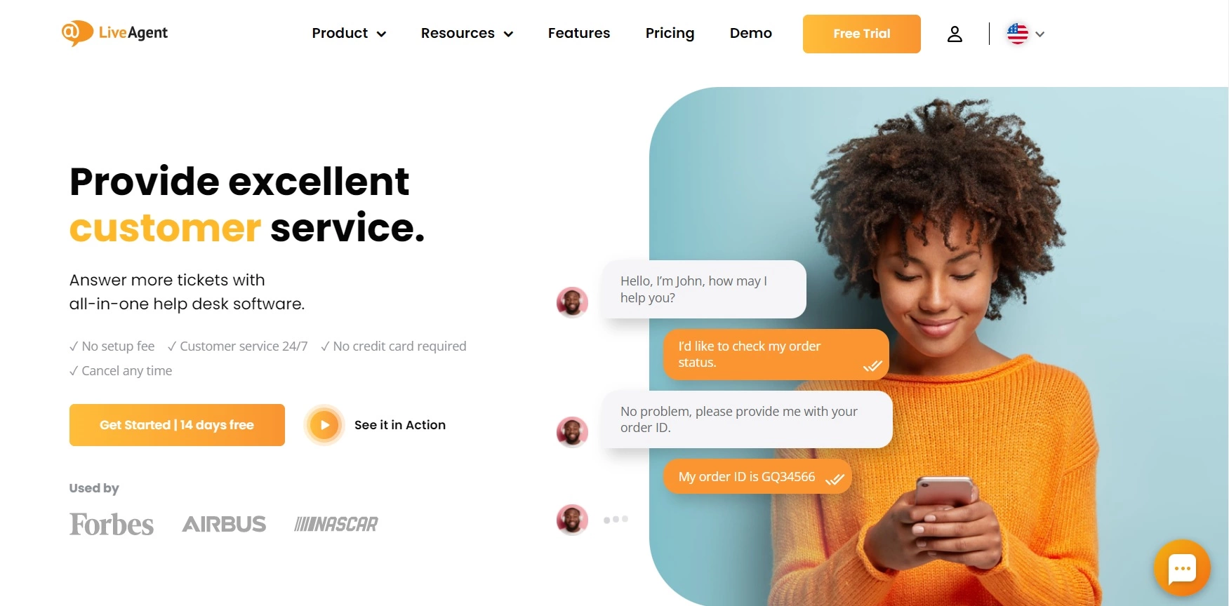 LiveAgent's Startseite