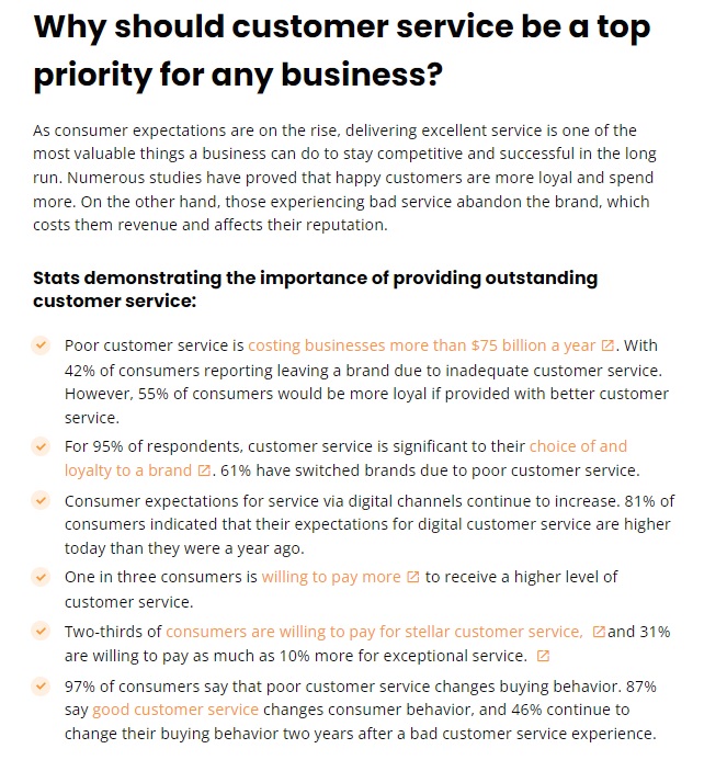 Beispiel für Textformatierung in LiveAgent