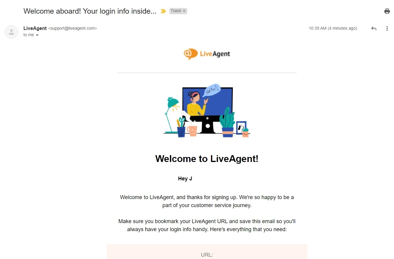 Willkommen bei LiveAgent E-Mail