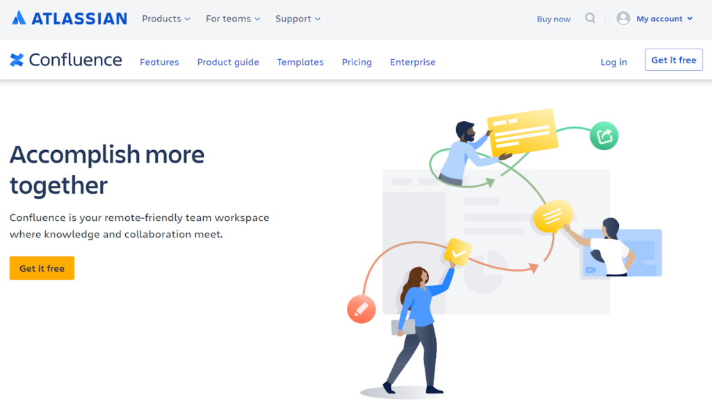 Moderne Confluence Software-Startseite