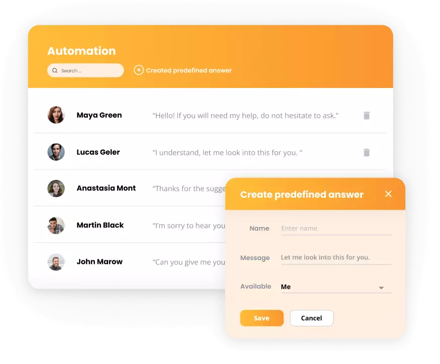 LiveAgent-Automatisierungen - vordefinierte Antworten