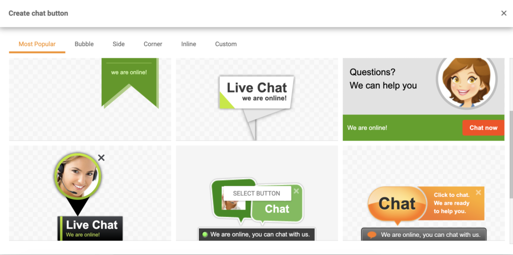 Chat-Button-Fenster erstellen auf LiveAgent