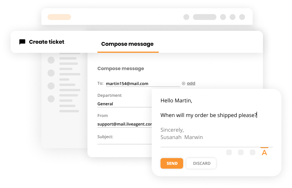 Erstellen Sie ein Ticket in Help-Desk-Software - LiveAgent