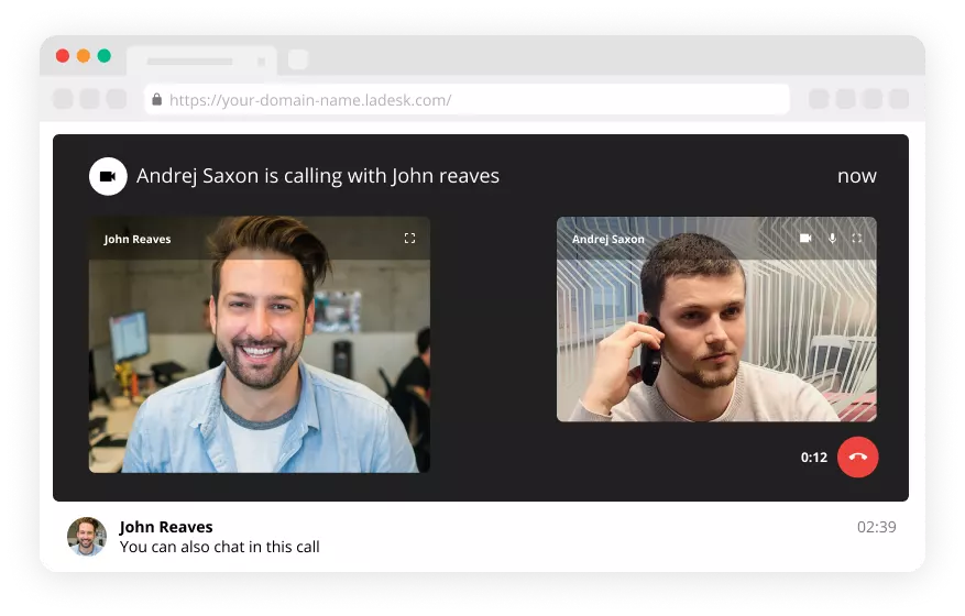Video-Anruf-Funktion in Live-Chat-Software - LiveAgent