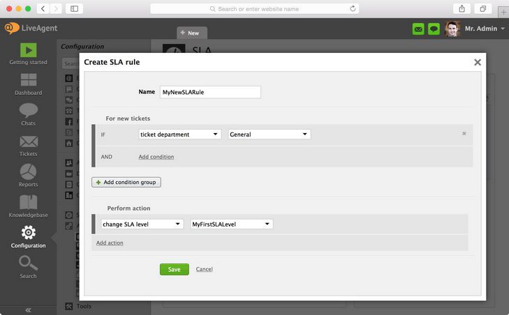 Bild zeigt, wie man neue Bedingungen setzt und die durchzuführende Aktion angibt