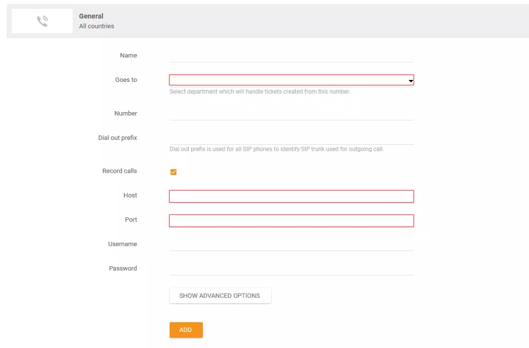 Einrichtung der Anrufinformationen