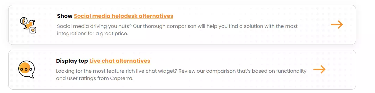 LiveAgent-Alternativen: Call-to-Action-Schaltflächen