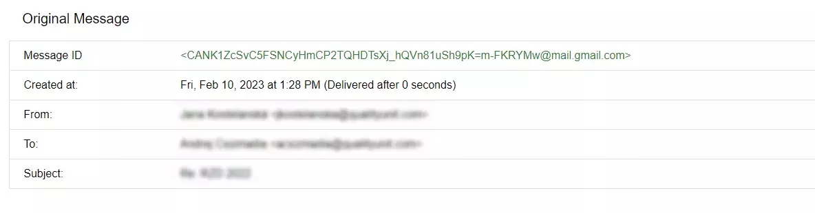 Beispiel einer E-Mail-Nachrichten-ID