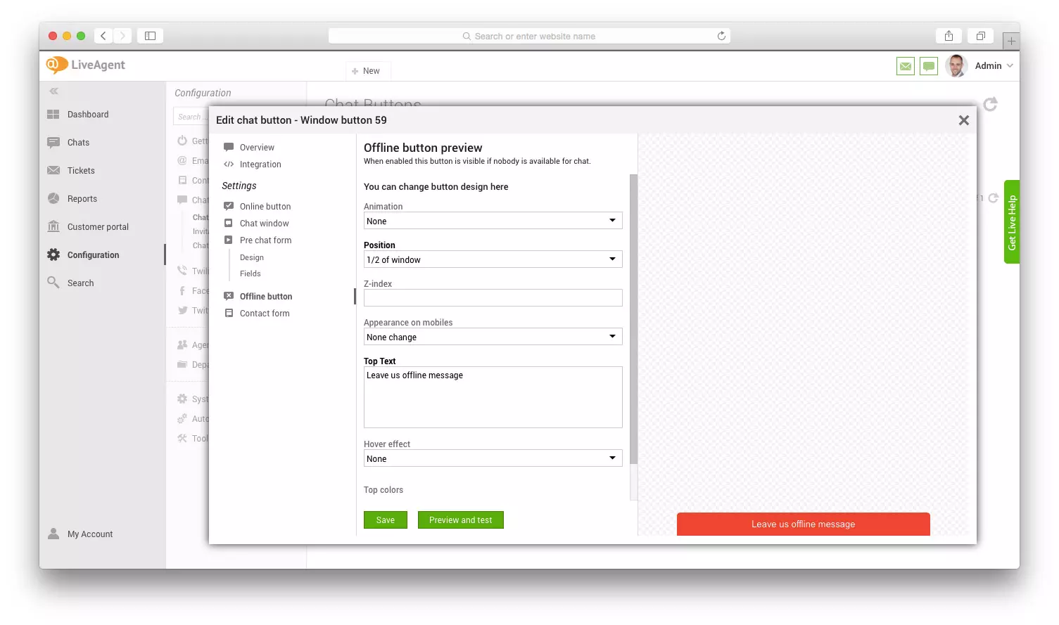 Offline-Button-Vorschau-Tab-Mockup
