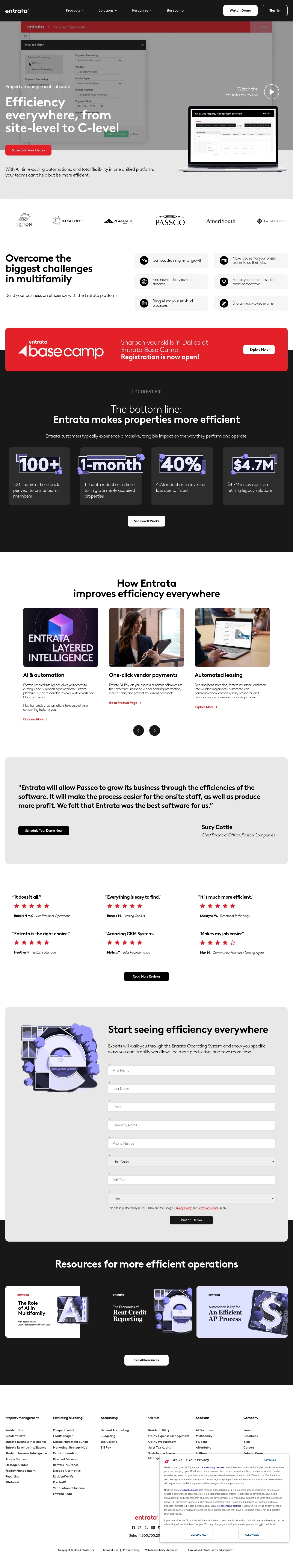 Entrata Helpdesk-Kontakte