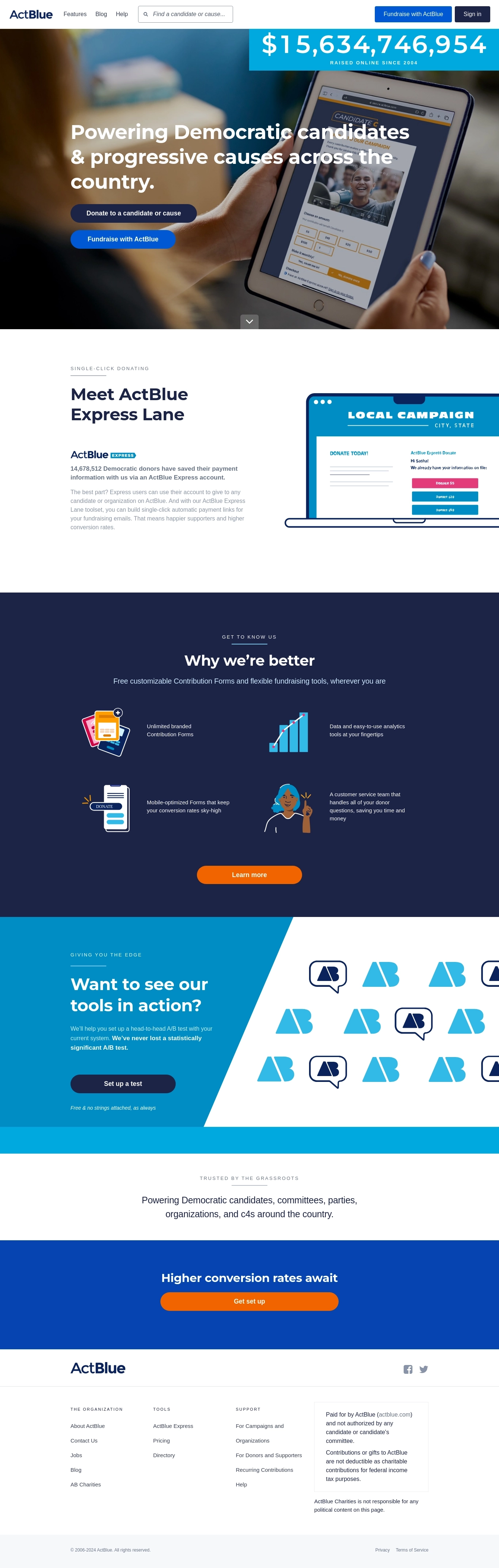 ActBlue Help Desk Kontakte