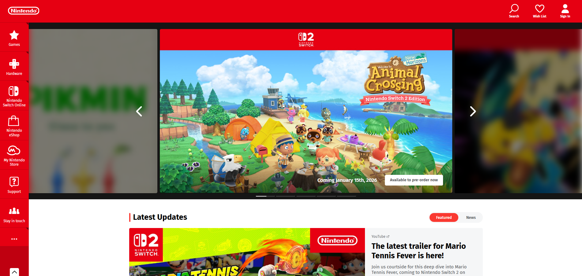 Nintendo Hilfe-Desk-Kontakte