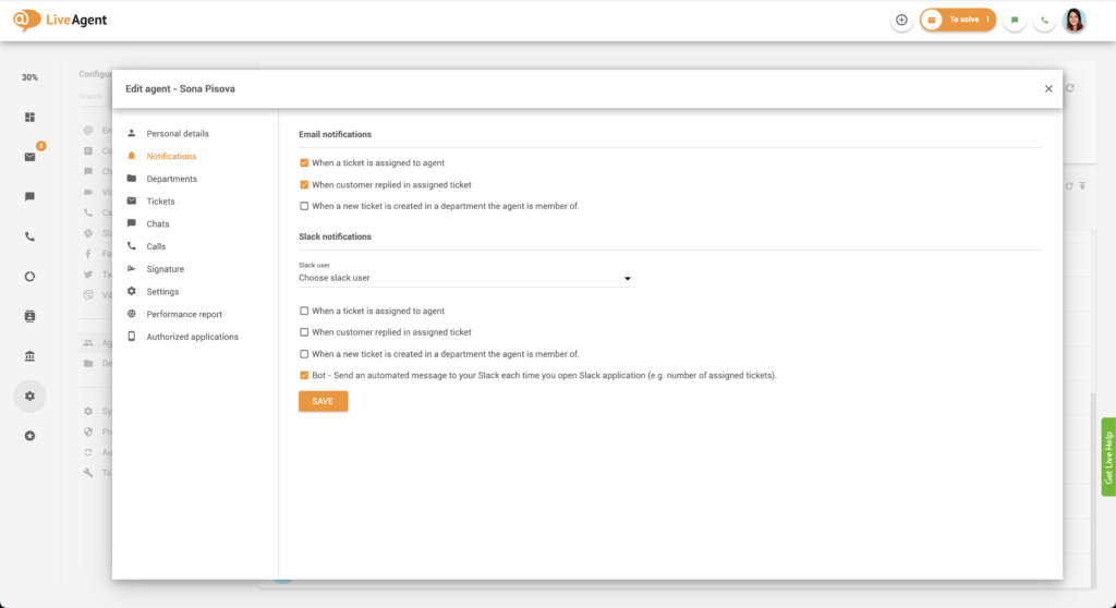 Agenten-Benachrichtigungen