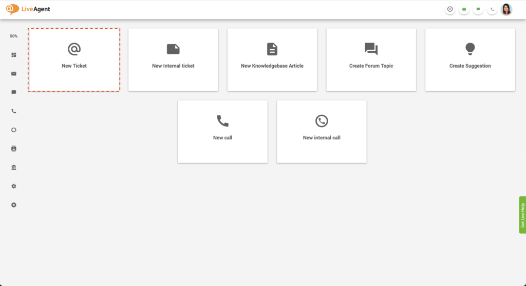 Neues Ticket in LiveAgent erstellen