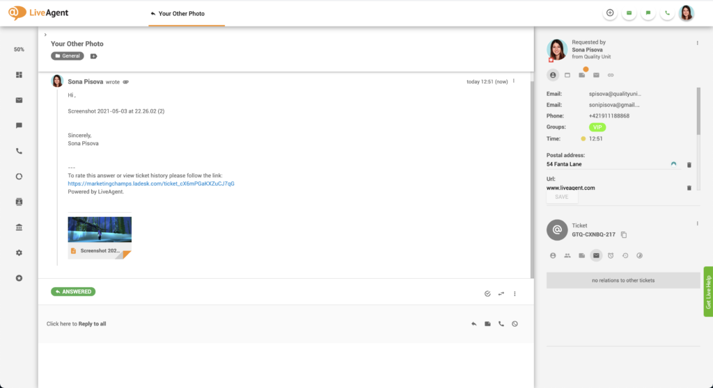 Eingefügte Bildanhänge in einer E-Mail