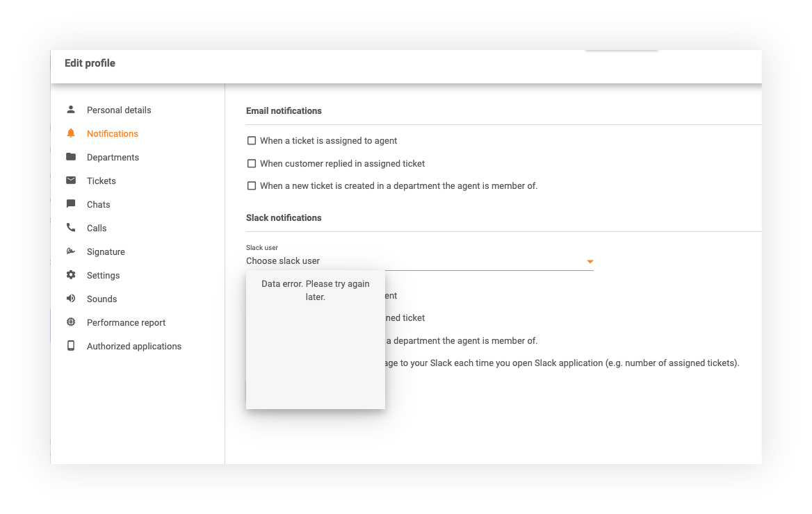 Slack-Benachrichtigungen in LiveAgent