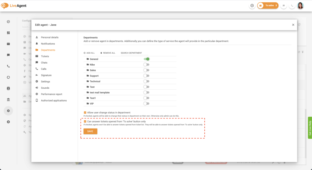 Einstellungen 'Nur Zu lösen