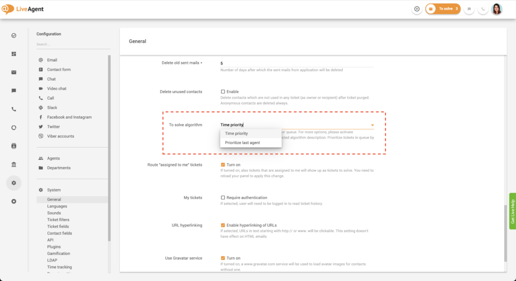 Prioritätseinstellungen 'Zu lösen