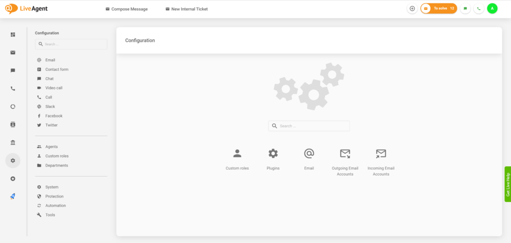LiveAgent benutzerdefinierte Rollen-Konfiguration