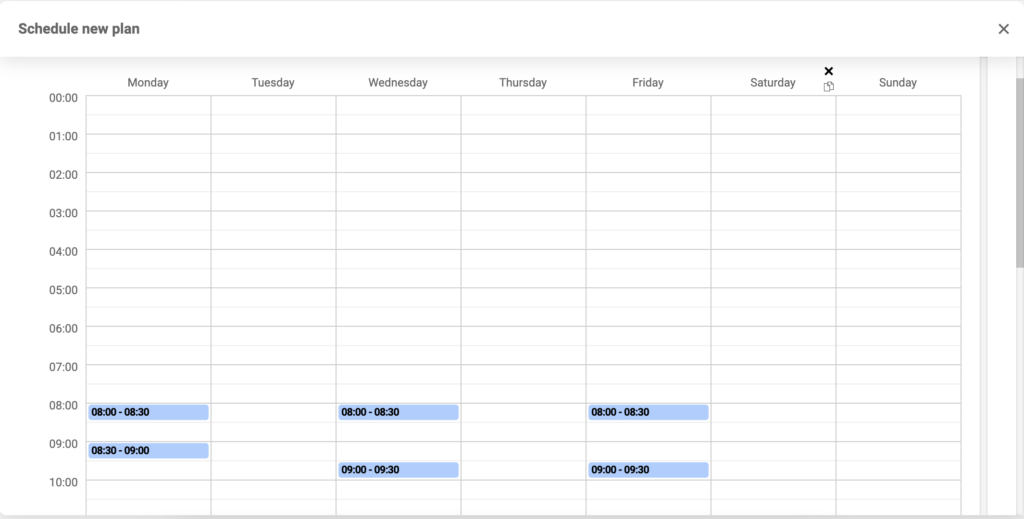 Gerätplanungskonfiguration
