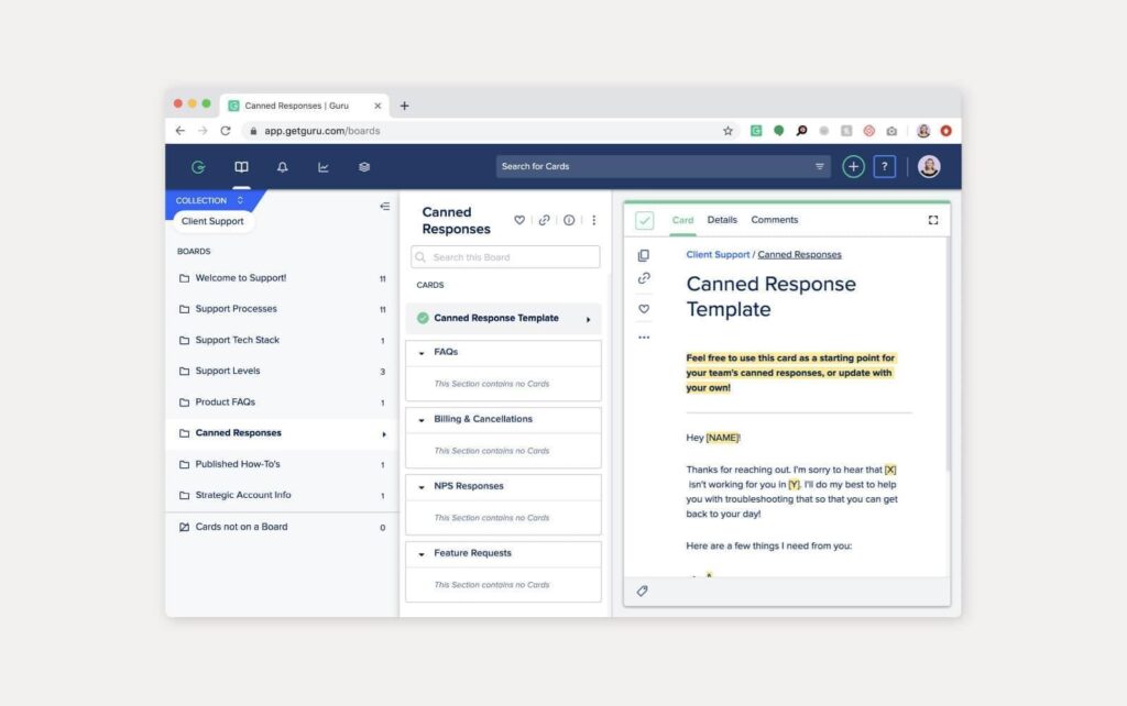 Praktisches Beispiel einer Wissensdatenbank mit Guru Software