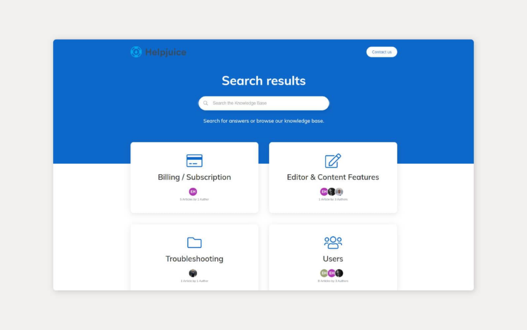 HelpJuice Wissensdatenbank-System im Einsatz