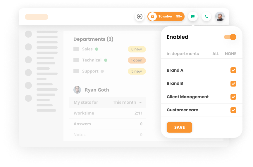 Beispiel einer Chat-Verteilung
