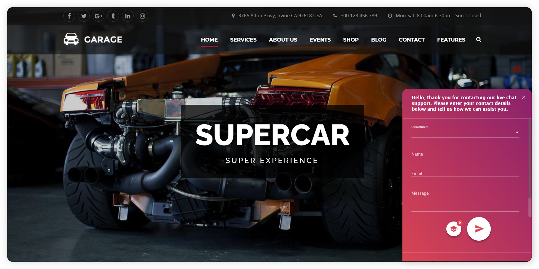 Beispiel einer Umfrage vor dem Chat