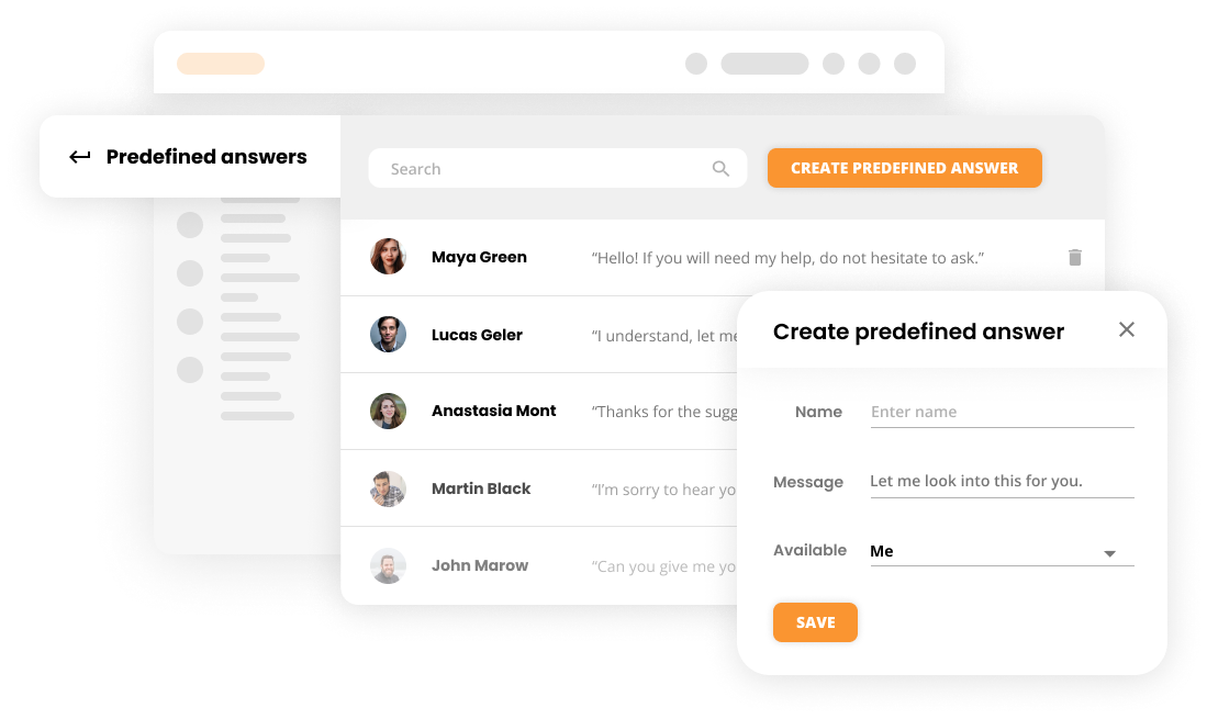 LiveAgent-Funktion, mit der Sie personalisierte vordefinierte Antworten erstellen können