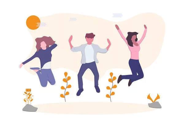 Zufriedene Kunden mit E-Commerce-Support