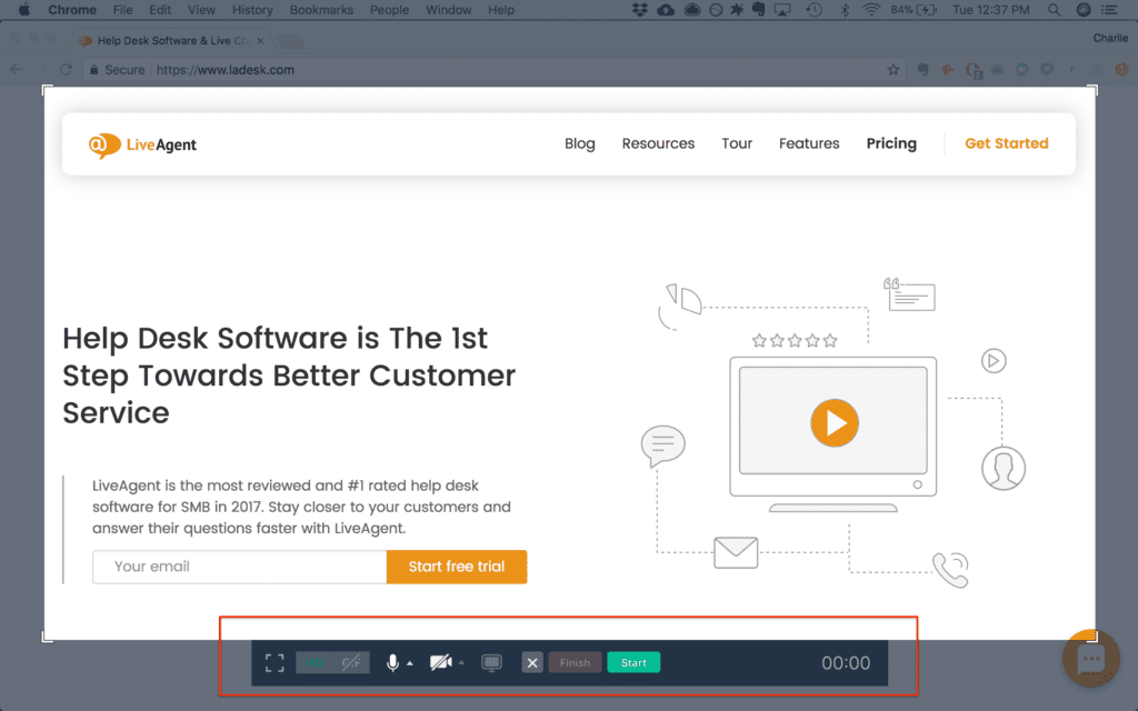 CloudApp-Bildschirmaufzeichnungsfunktion