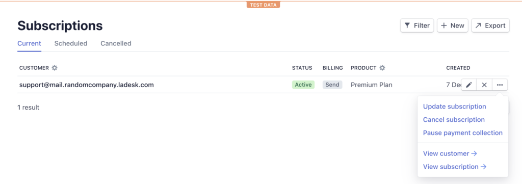 Wo Sie ein Abonnement in Stripe stornieren
