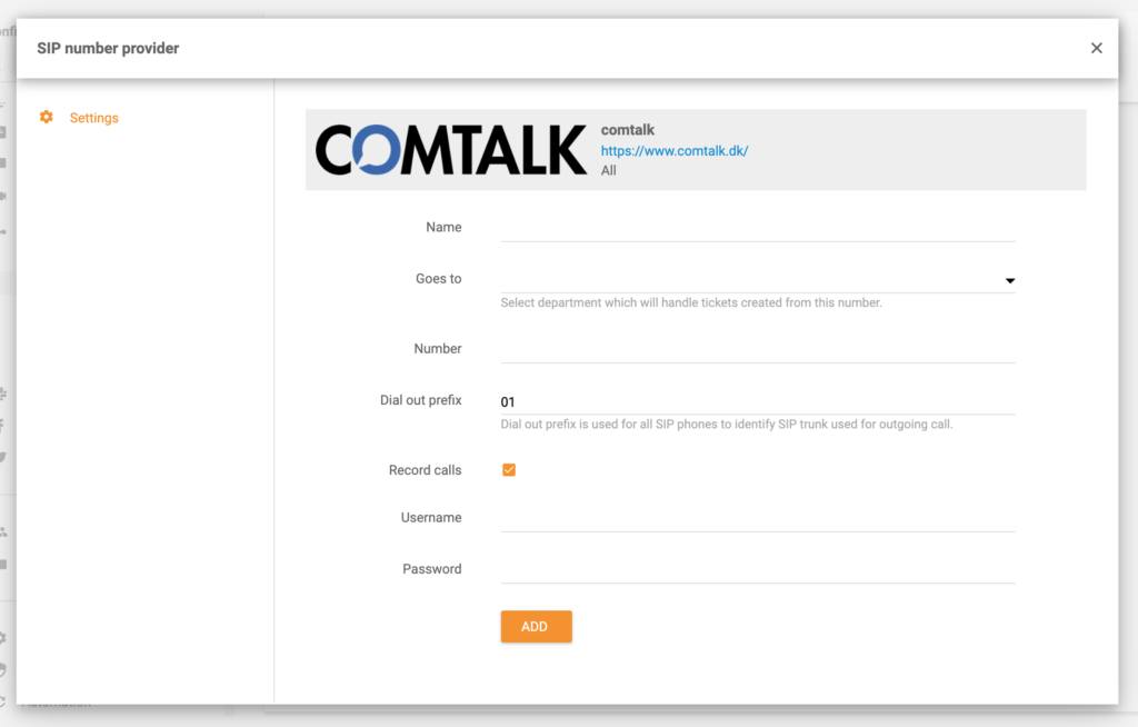 LiveAgent ComTalk-Integration