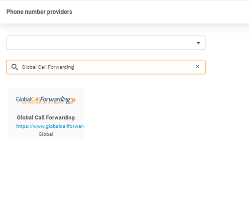 Global Call Forwarding-Anbieter