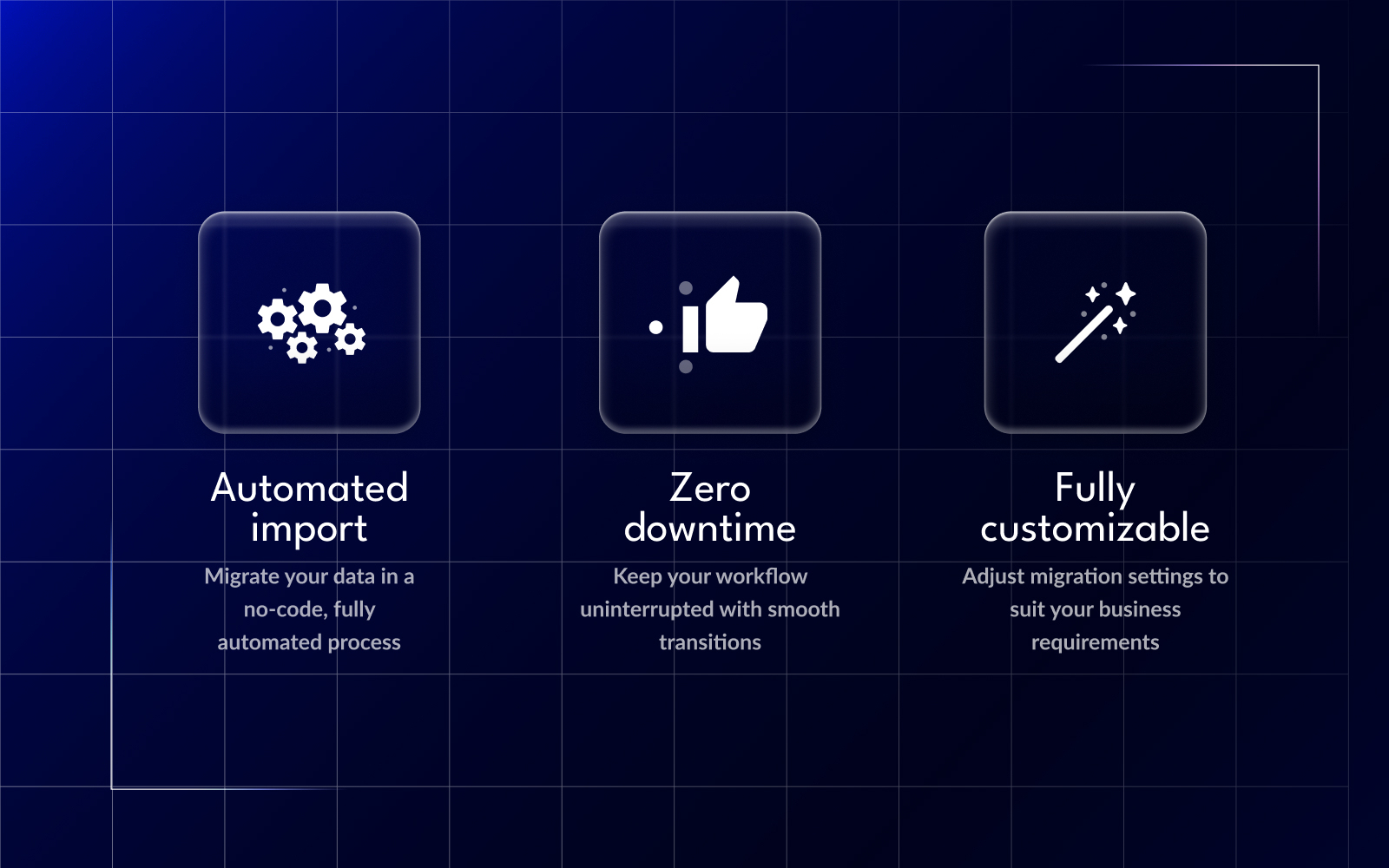 Hauptmerkmale der Help Desk Migration