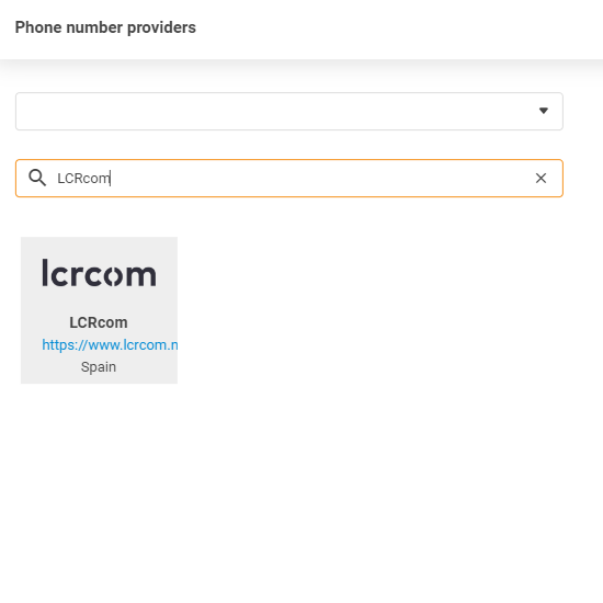 LCRcom provider selection in LiveAgent