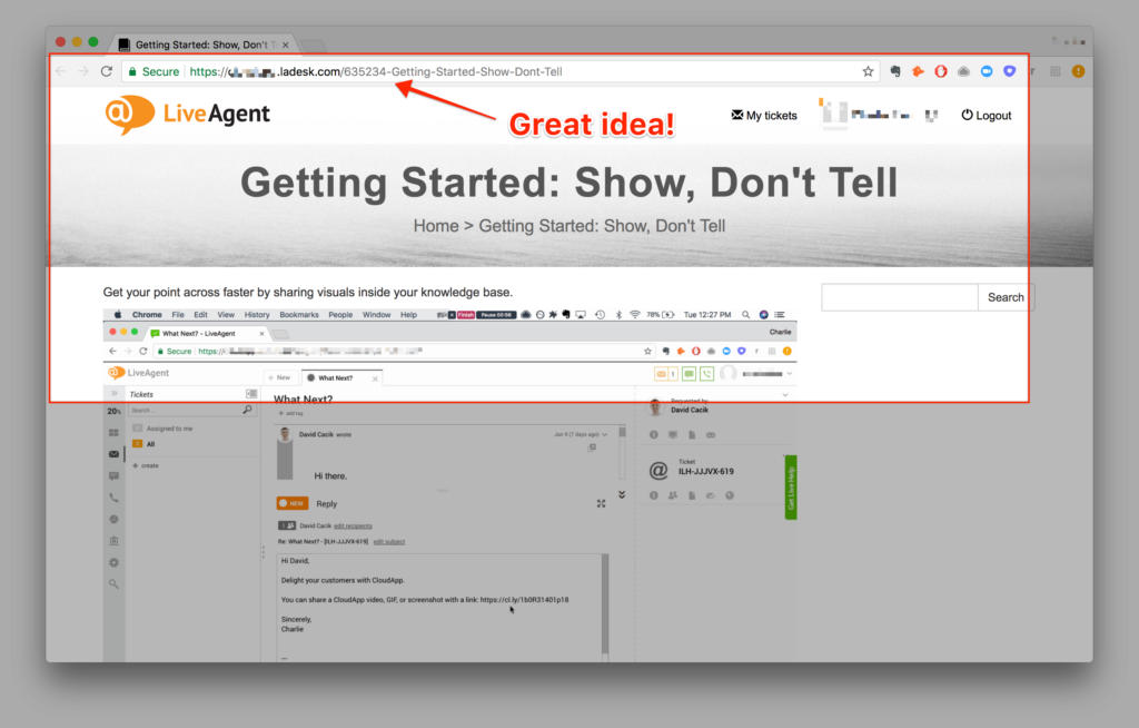 CloudApp-Bearbeitungs- und Kommentarfunktion