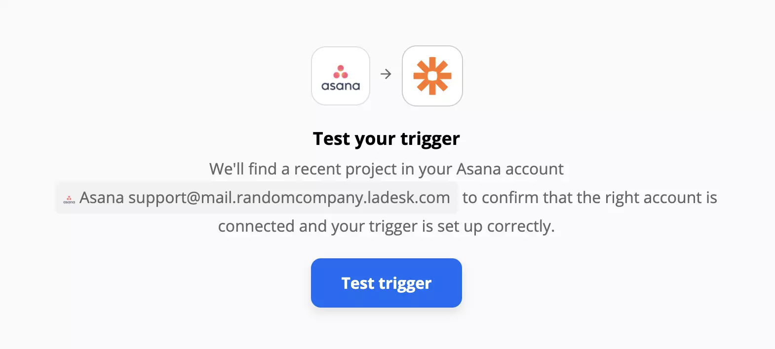 Asana-Trigger testen