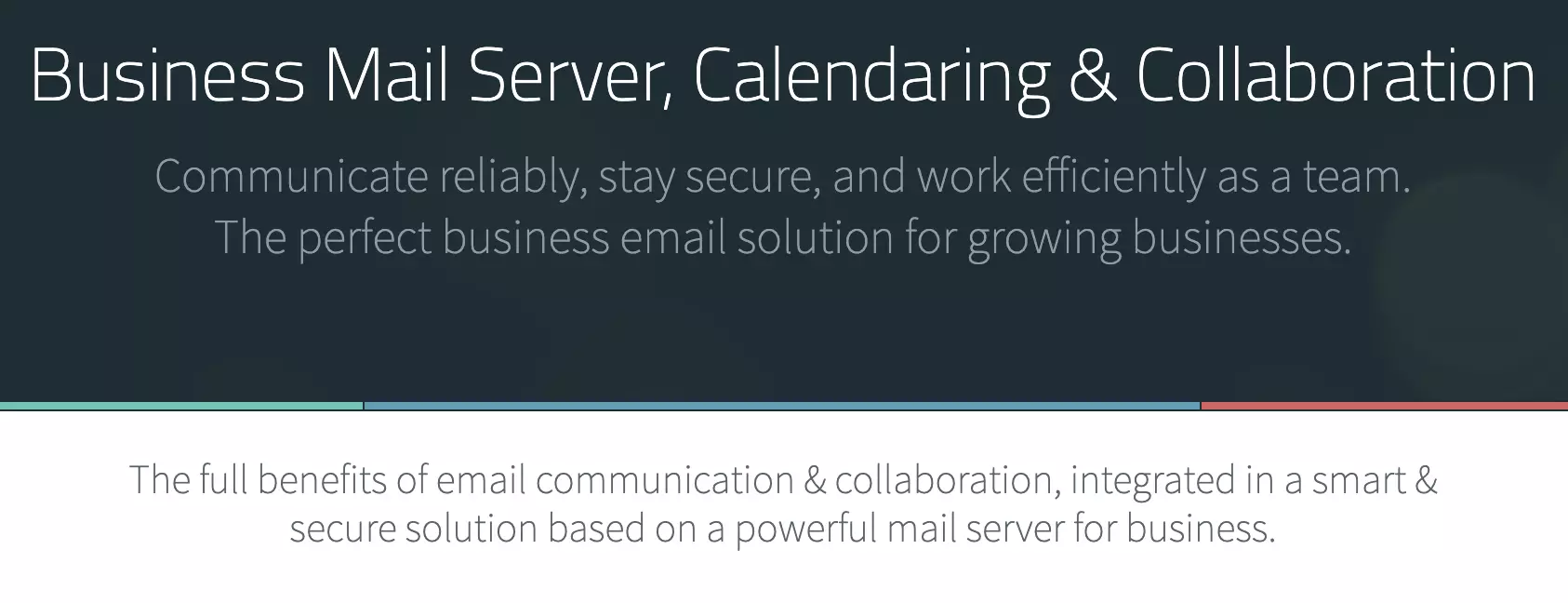 Axigen-Website mit Softwareinformationen