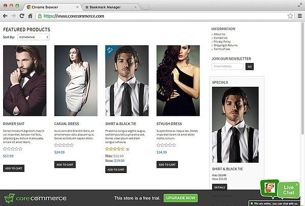 CoreCommerce LiveAgent livechat integration