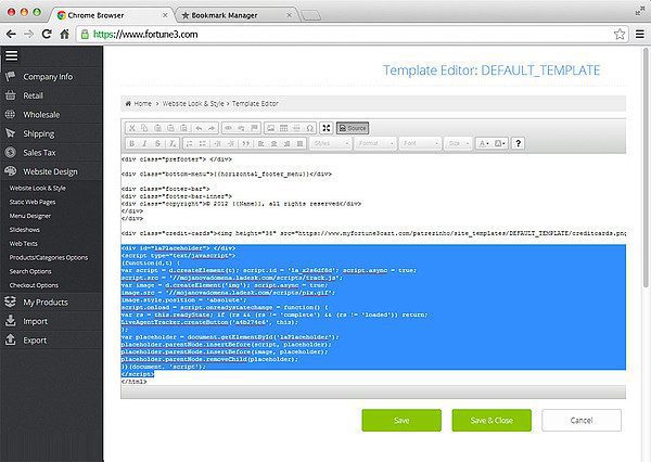 Fortune 3 LiveAgent-Integrations-Setup