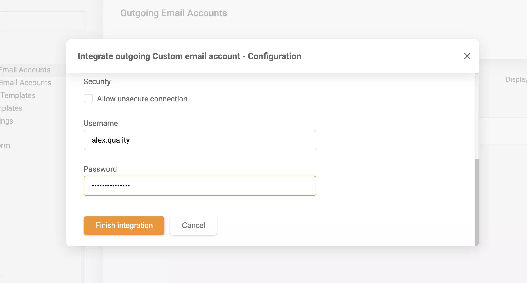 Der letzte Schritt der GMX-Integration mit LiveAgent