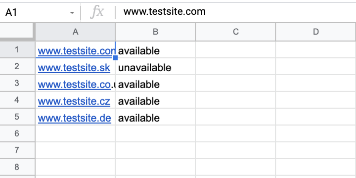 Google Sheets-Beispiel